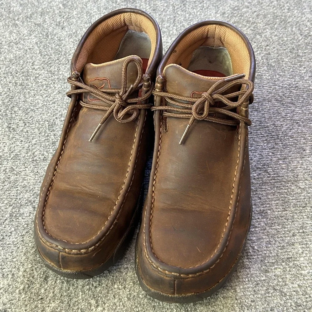 Twisted X Boots Mens Size 8M Brown Leather Chukka Steel Toe Work MDMST01‎